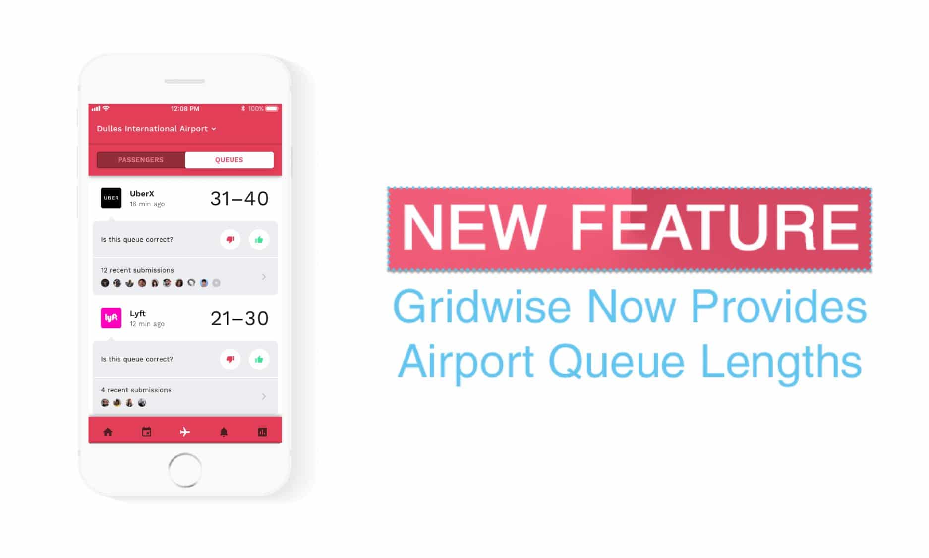 Spend Less Time Waiting in Airport Queues - Gridwise Now Provides Airport Queue Lengths